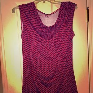 Cowl Neck Sleeveless Shirt, size Medium